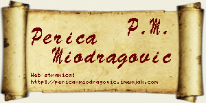 Perica Miodragović vizit kartica